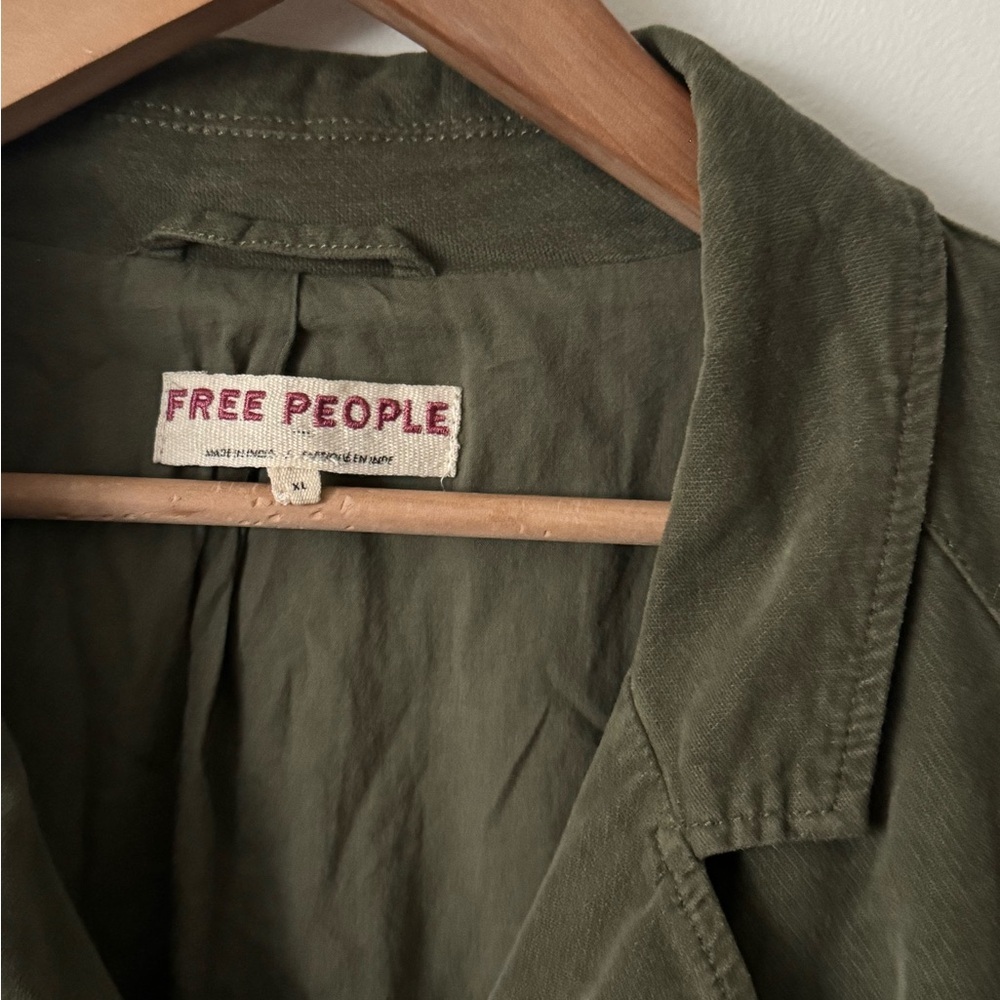Free People XL Orly Cord Heritage Utility Jacket in Olive Green - Picture 3 of 8